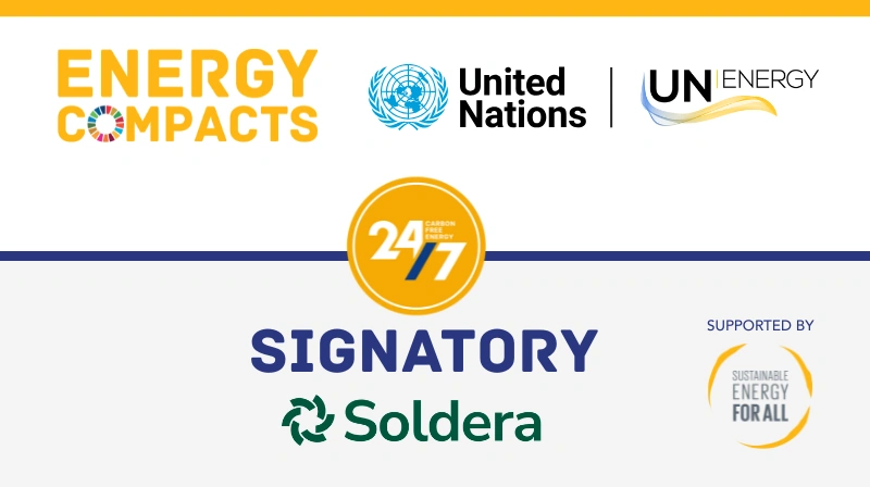 Soldera tagad ir 24/7 Carbon-Free Energy Compact (24/7 CFE) parakstītājs